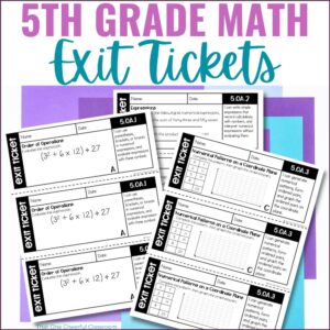 5th Grade Math Exit Tickets Cover