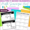 5th Grade Multiplying Mixed Numbers by Fractions Math Test Prep ...