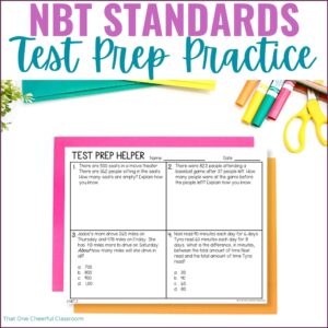 3rd Grade Numbers and Operations in Base Ten for Test Prep Cover