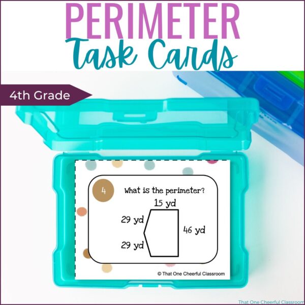 Perimeter of Polygons Task Cards Cover