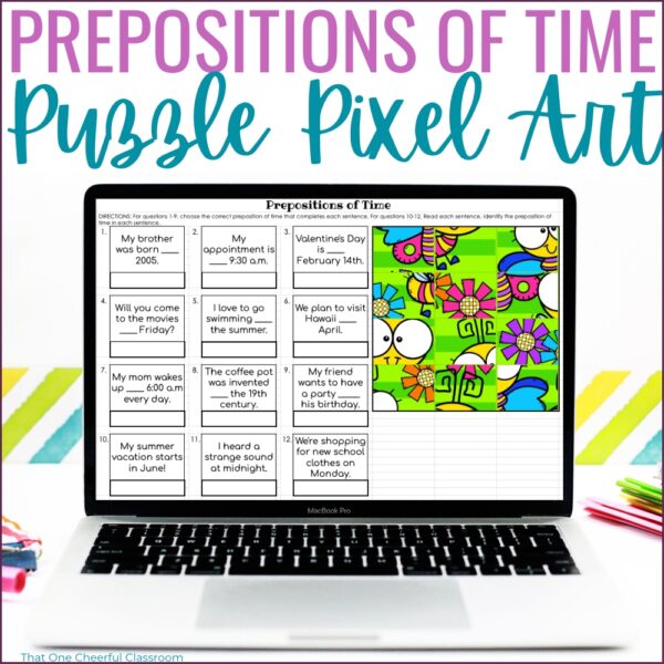Prepositions of Time Pixel Art Cover