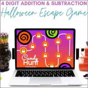 Halloween Addition and Subtraction Escape Game Cover