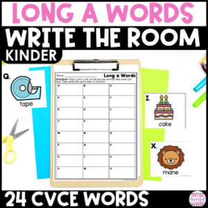 Long a CVCe Words Write the Room cover image