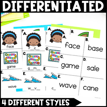Long A CVCe Words Write the Room Activity CVCe Word Practice w Long A Word Families - Image 2