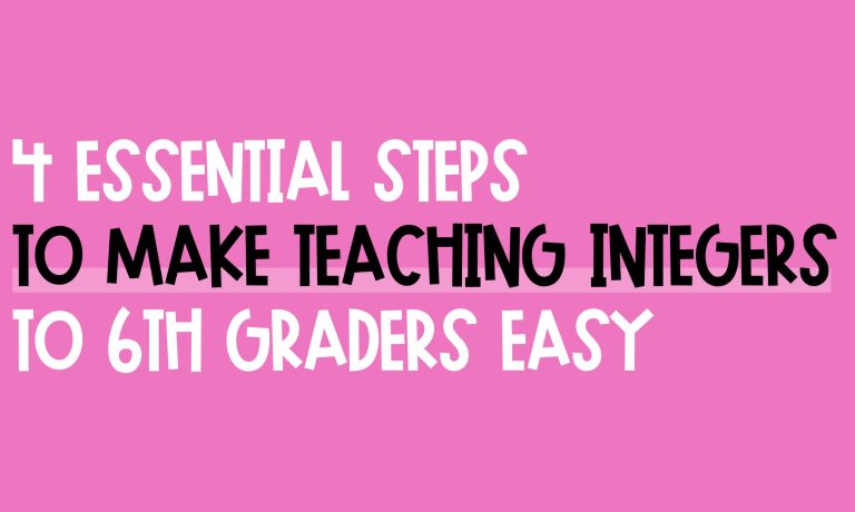 4 Essential Steps to Make Introducing Integers to 6th Graders Easy Blog Post Header Image
