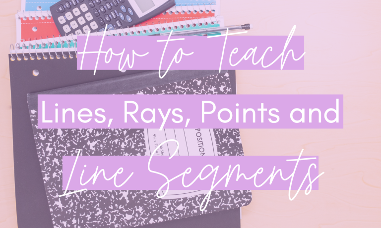 How to Teach Lines, Rays, Points and Line Segments Blog Post Header